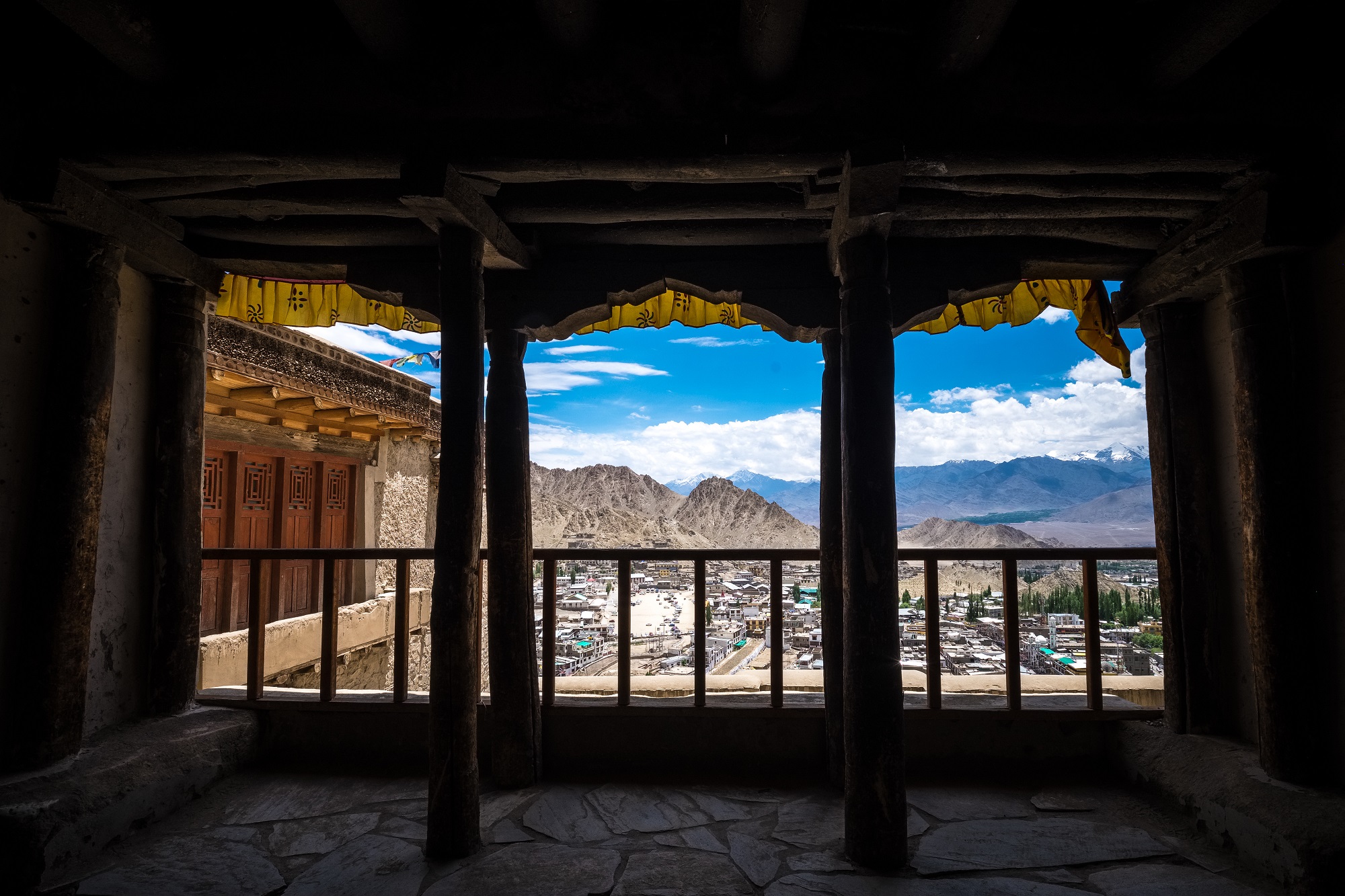Vue sur Leh depuis le palais royal, Ladakh.