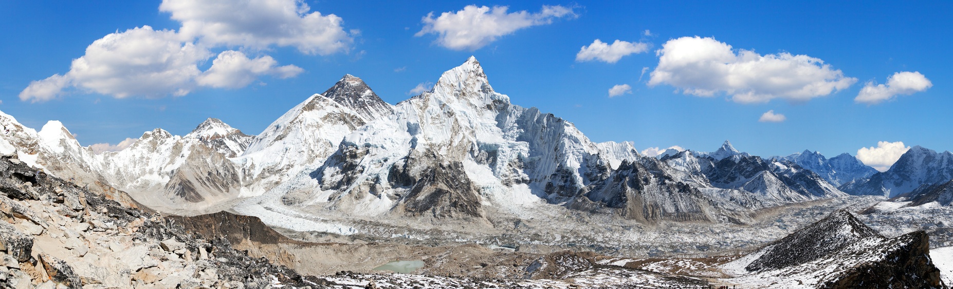 Vue sur l'Everest depuis le Kala Patthar, vallée du Khumbu, Népal
