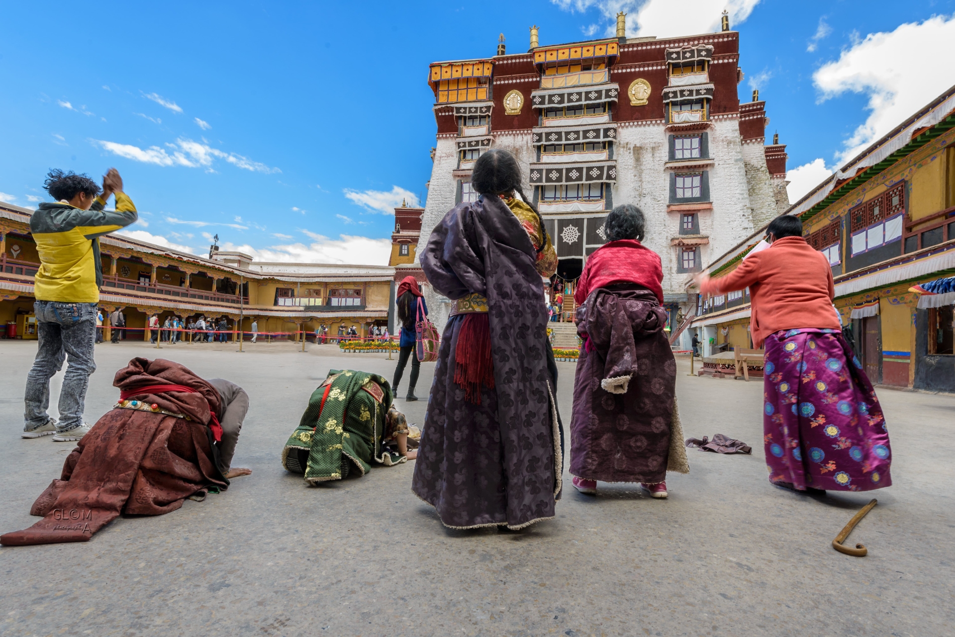 Pélerins au Potala, Lhassa