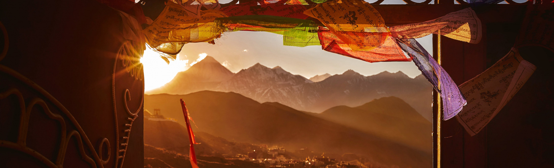 Coucher de soleil sur l'Himalaya