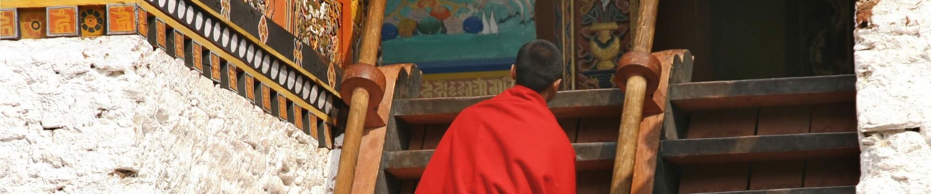 Moine à Punakha Dzong, Bhoutan
