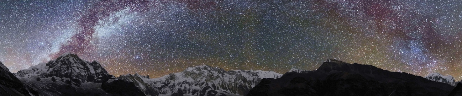 Voie lactée au dessus de l'Annapurna, Népal