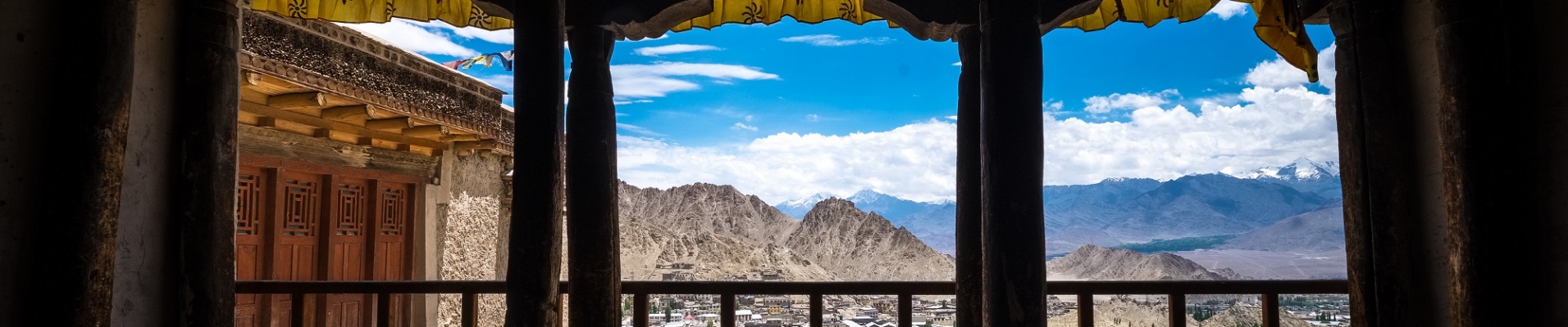 Vue sur Leh depuis le palais royal, Ladakh.