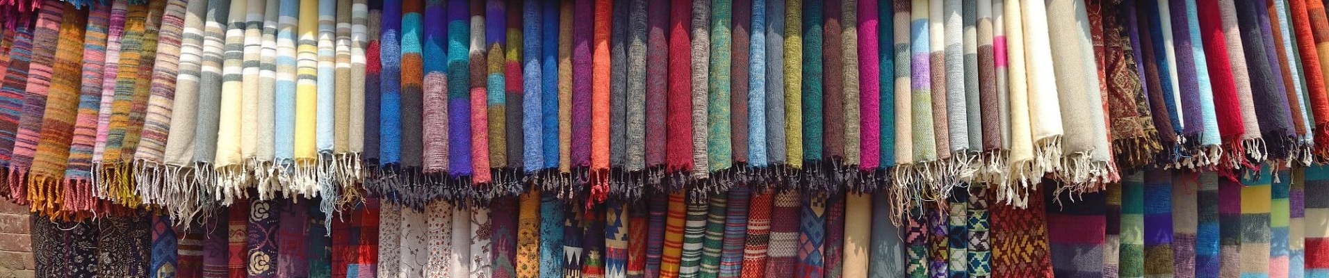 Tissus, marché de Katmandou, Népal