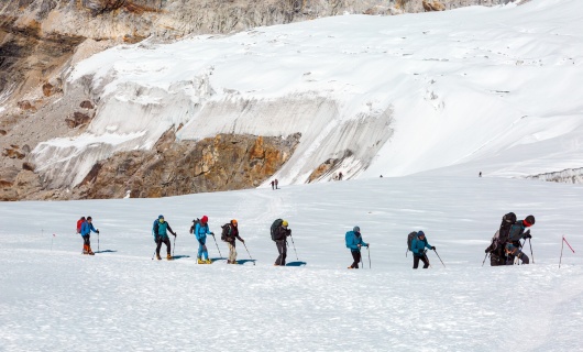 Avancée du glacier du Mera Peak