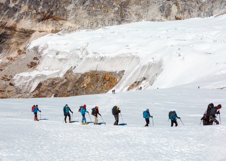 Avancée du glacier du Mera Peak