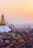 Levé de soleil sur Katmandou endormie, Népal