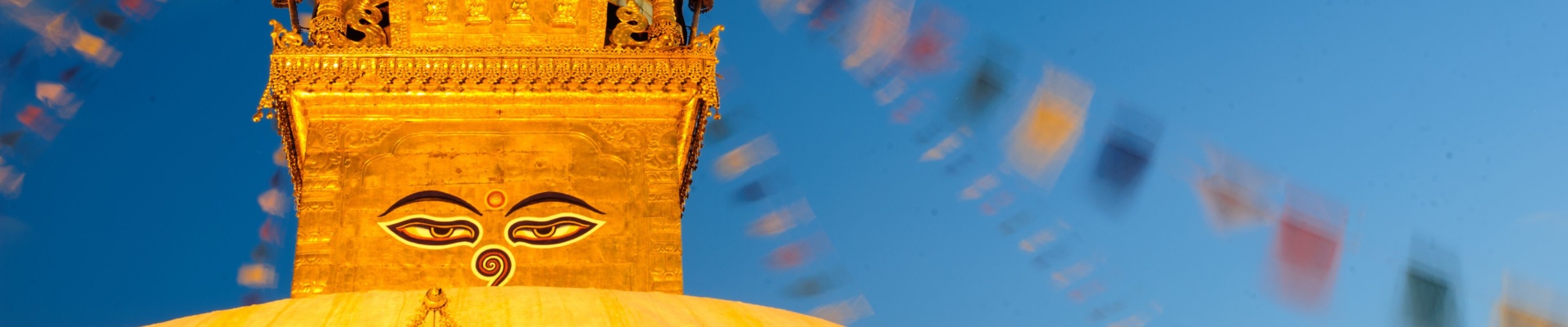 Les yeux de la sagesse, au monastère Swayambhunath, Népal