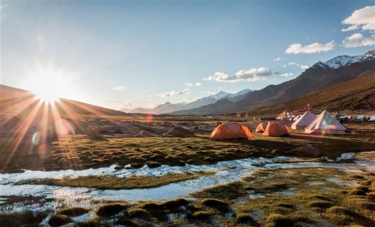 Lever de soleil sur la vallée de Markha