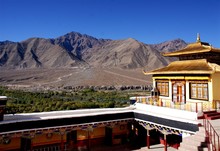 Vue depuis le monastère de Thiksey