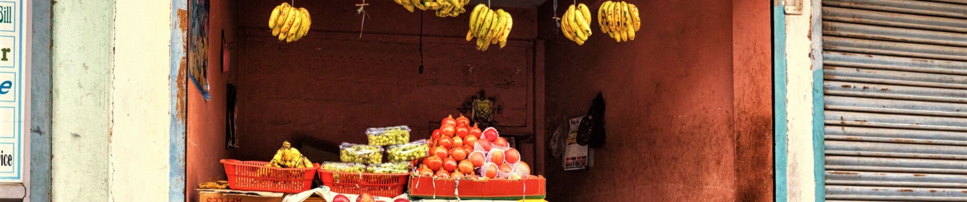 Boutique de fruits, Pokhara, Népal