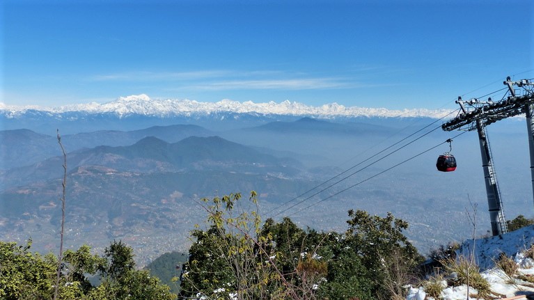 Vue sur l'Himalaya depuis Chandragiri