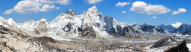 Vue sur l'Everest depuis le Kala Patthar, vallée du Khumbu, Népal