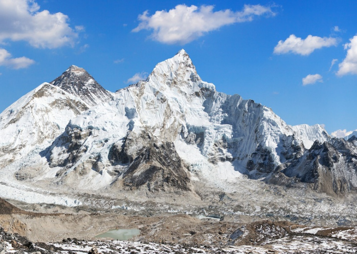 Vue sur l'Everest depuis le Kala Patthar, vallée du Khumbu, Népal