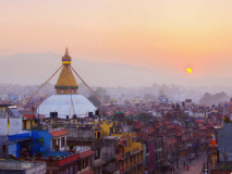 Katmandou au lever du soleil